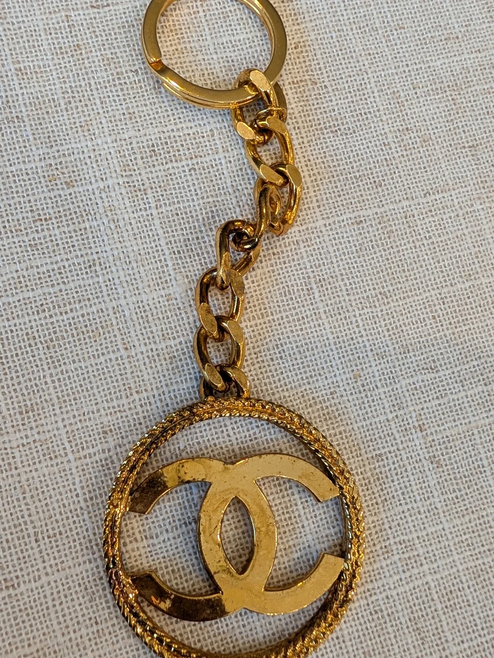 Chanel Vintage Gold Plated Keychain 2006